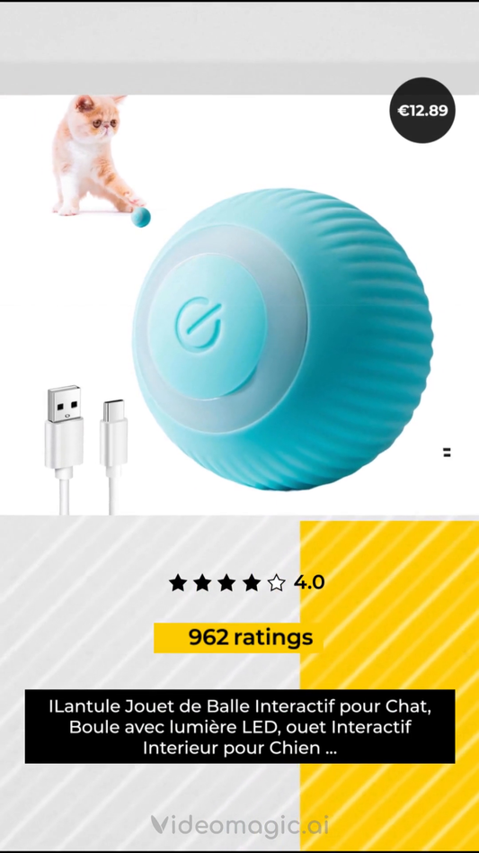 Jouet de Balle Interactif pour Chat