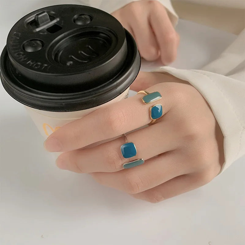 Bague Pierre bleue en argent 925