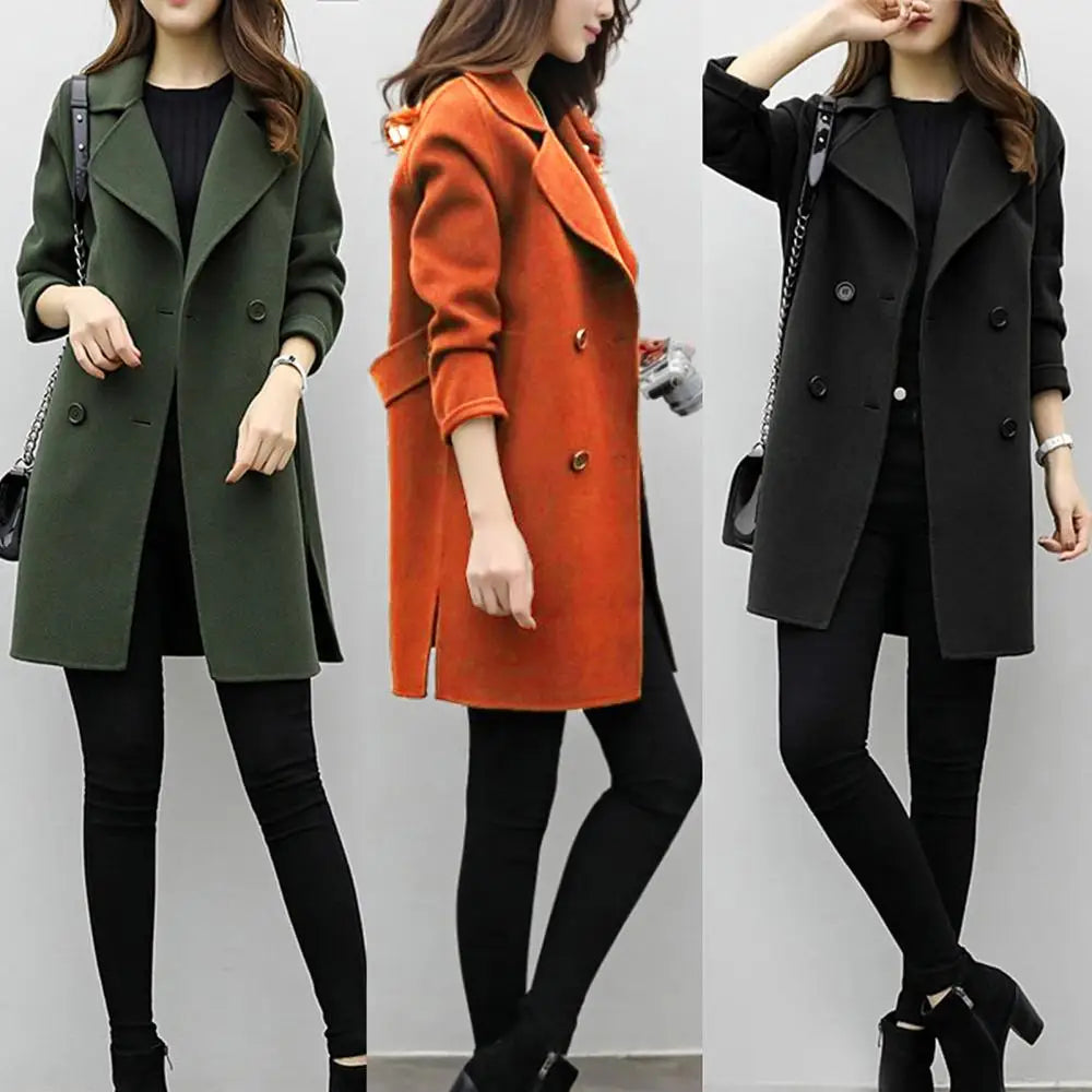 Manteau en Laine pour Femme 2023 : Élégance Automne-Hiver, Coupe Ajustée, Mi-longueur