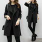 Manteau en Laine pour Femme 2023 : Élégance Automne-Hiver, Coupe Ajustée, Mi-longueur