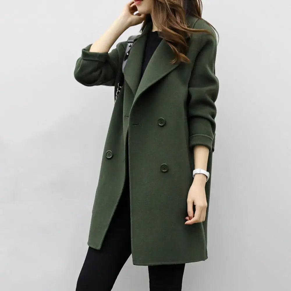 Manteau en Laine pour Femme 2023 : Élégance Automne-Hiver, Coupe Ajustée, Mi-longueur