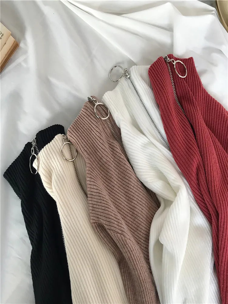 Pullover tricoté Femme à Col Montant  - Mode Hiver 2023/24
