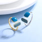 Bague Pierre bleue en argent 925