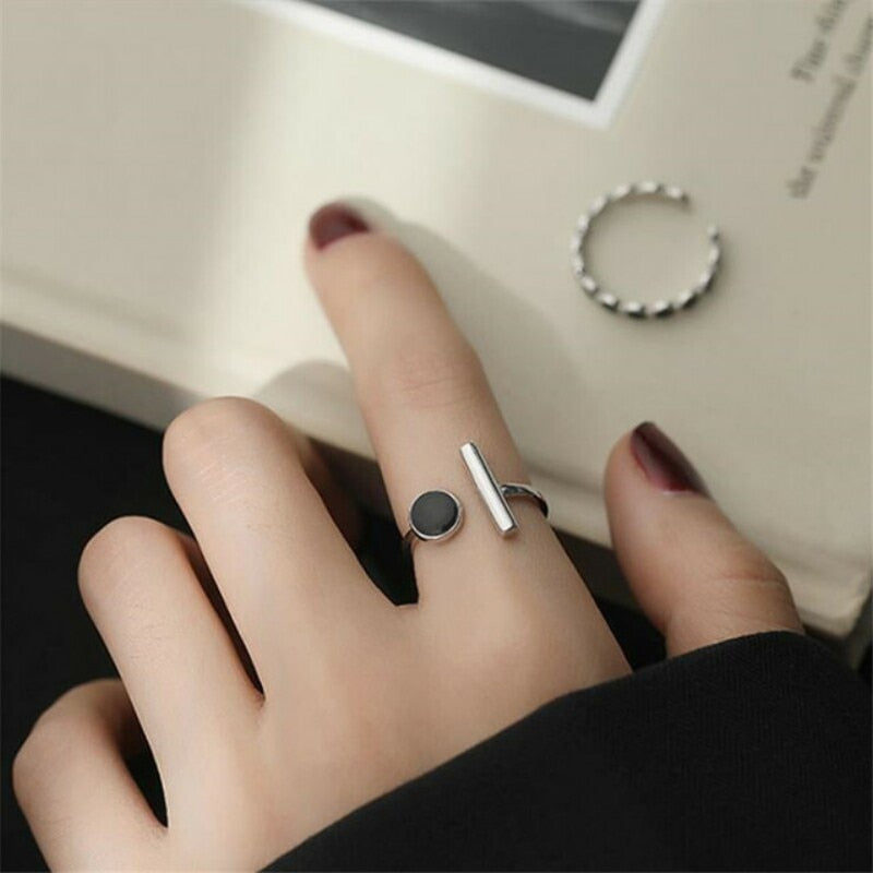 Bague Argent massif  Géométrique