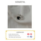 Bague  "Ellipse Pierre noire" - Argent massif