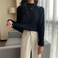 Knitwear Women&#39;s Fleece Half Turtleneck Long Sleeve Bottoming Shirt Autumn Winter Thicken Solid Tight Sweater Y2k Drop Shipping