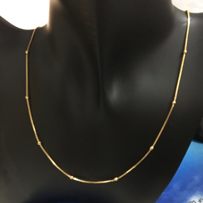 Collier chaîne à perles - Or 24 carats