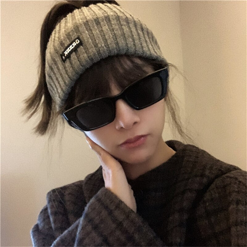 Knit Hair Band Winter Accessories Women Head Band Warm Headband Beanie Headwrap Elastic Hat Girl Hair Holder Cap Sport Hairband