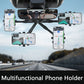 Multifunctional Phone Holder Car Rearview Mirror Rotatable Retractable Hanging Support GPS Navigation Phone Stand for Iphone 13