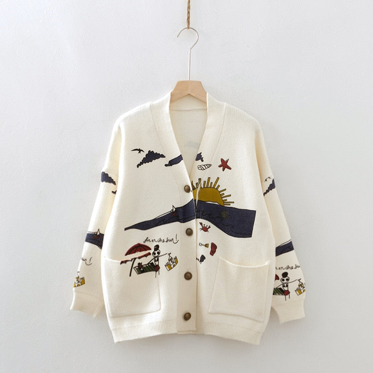 Cardigan d'Hiver imprimé