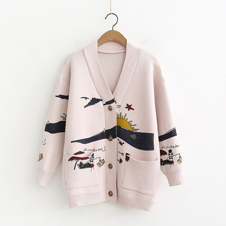 Cardigan d'Hiver imprimé