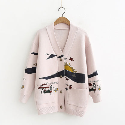 Cardigan d'Hiver imprimé