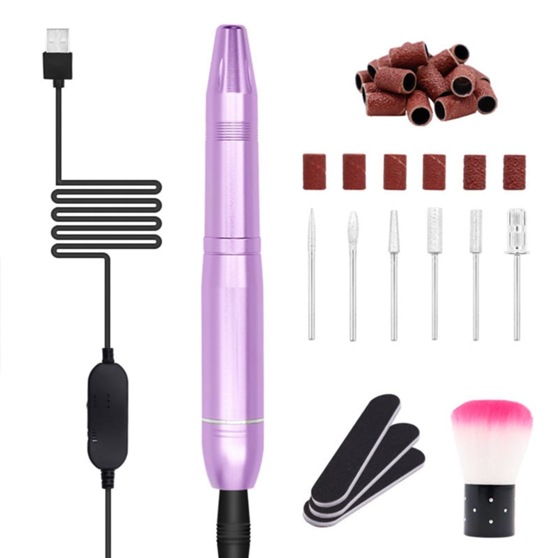 teelty - Ponceuse à ongles électrique USB Rechargeable (compris accessoires)
