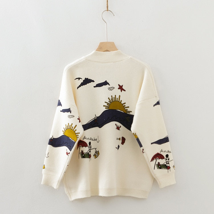Cardigan d'Hiver imprimé